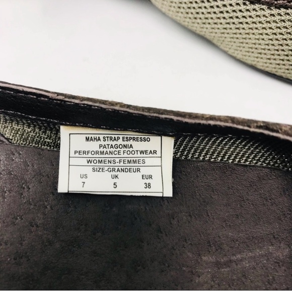 Patagonia Round Toe Ankle Strap Flats Mocha Brown Size 7 - Picture 4 of 7